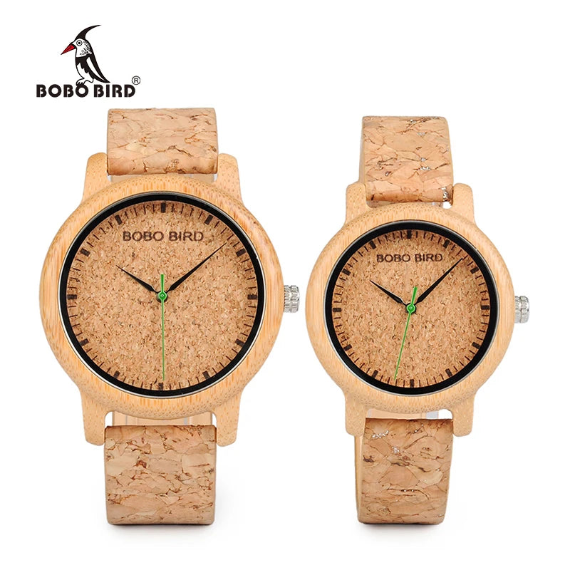 BOBO BIRD Couple Bamboo Handmade Watches