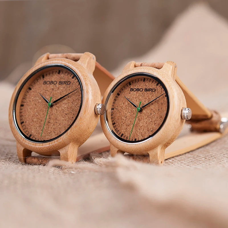 BOBO BIRD Couple Bamboo Handmade Watches