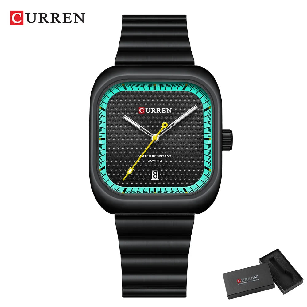 CURREN 9009 Men's Watch Stainless Steel Blue Dial