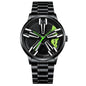 Men’s Racing Watch – Supercar Rim Design, Stainless Steel, Waterproof