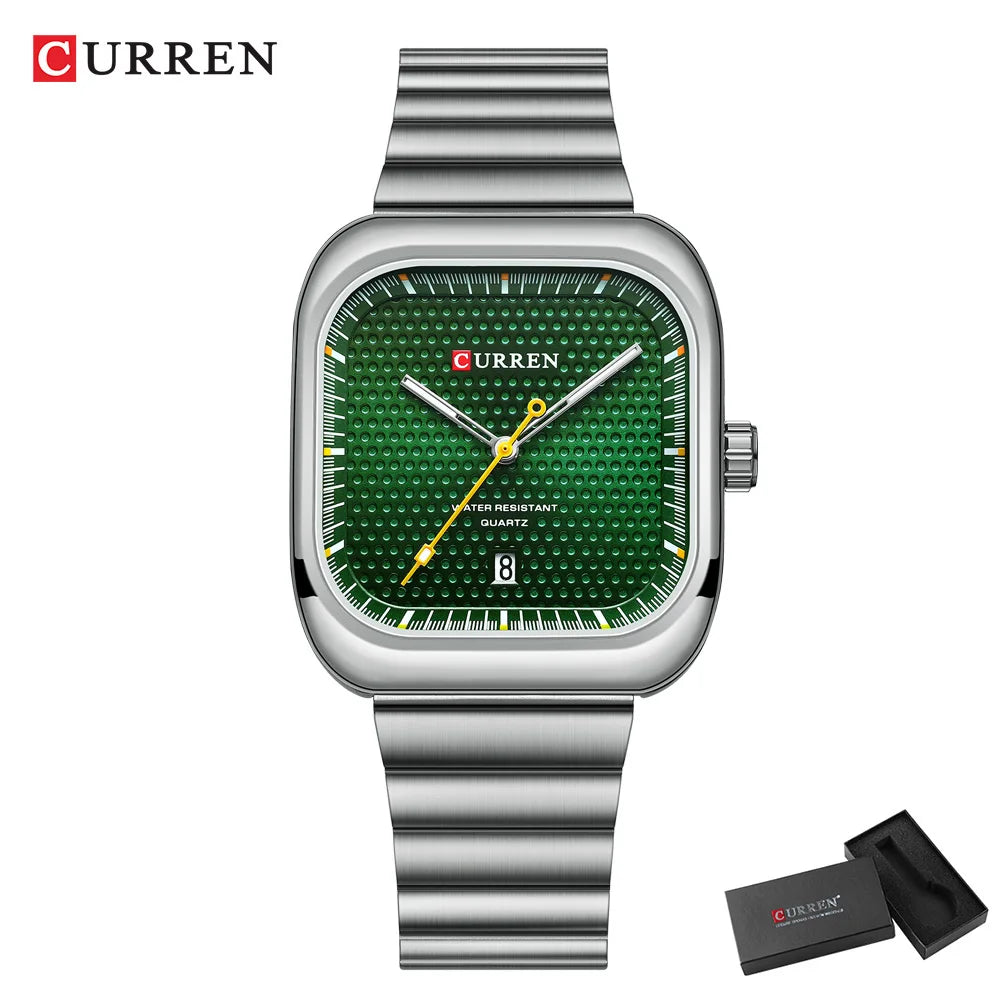 CURREN 9009 Men's Watch Stainless Steel Blue Dial