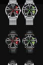 Men’s Racing Watch – Supercar Rim Design, Stainless Steel, Waterproof