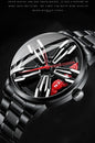 Men’s Racing Watch – Supercar Rim Design, Stainless Steel, Waterproof