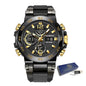 FOXBOX Men’s Military Sports Watch – Waterproof Quartz Digital LED