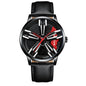 Men’s Racing Watch – Supercar Rim Design, Stainless Steel, Waterproof