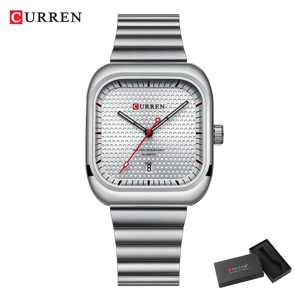 CURREN 9009 Men's Watch Stainless Steel Blue Dial