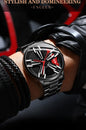 Men’s Racing Watch – Supercar Rim Design, Stainless Steel, Waterproof