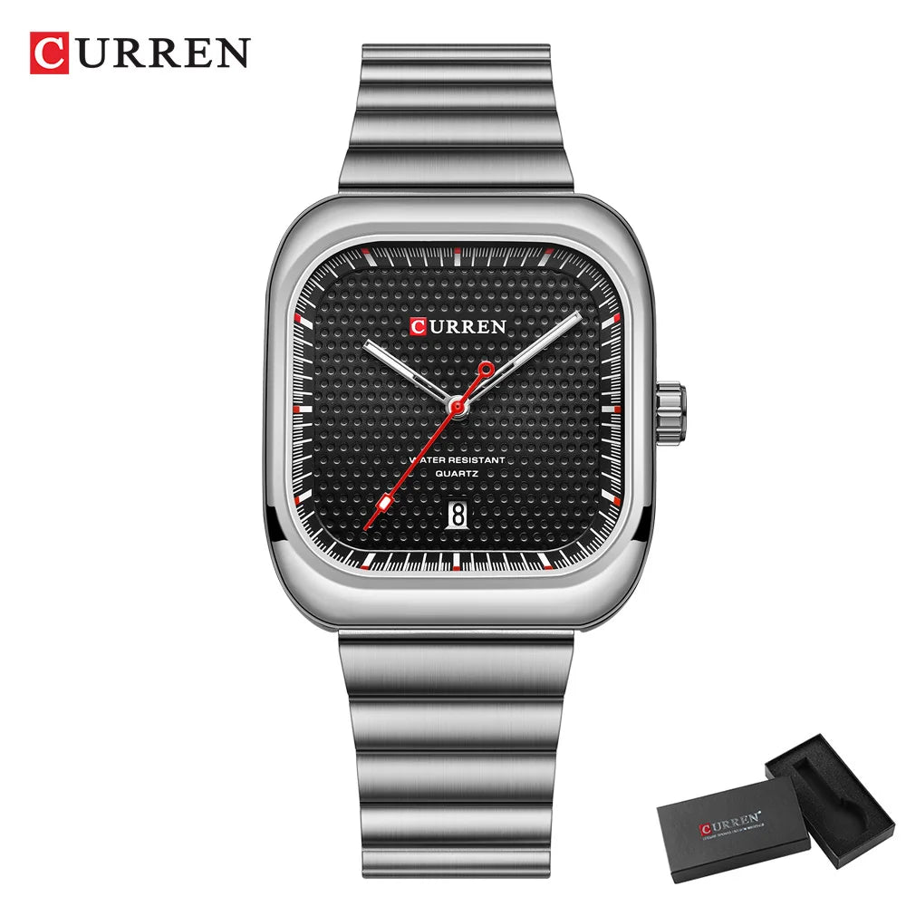 CURREN 9009 Men's Watch Stainless Steel Blue Dial