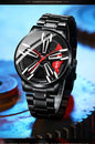 Men’s Racing Watch – Supercar Rim Design, Stainless Steel, Waterproof