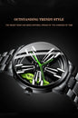 Men’s Racing Watch – Supercar Rim Design, Stainless Steel, Waterproof