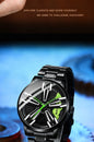 Men’s Racing Watch – Supercar Rim Design, Stainless Steel, Waterproof