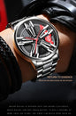 Men’s Racing Watch – Supercar Rim Design, Stainless Steel, Waterproof