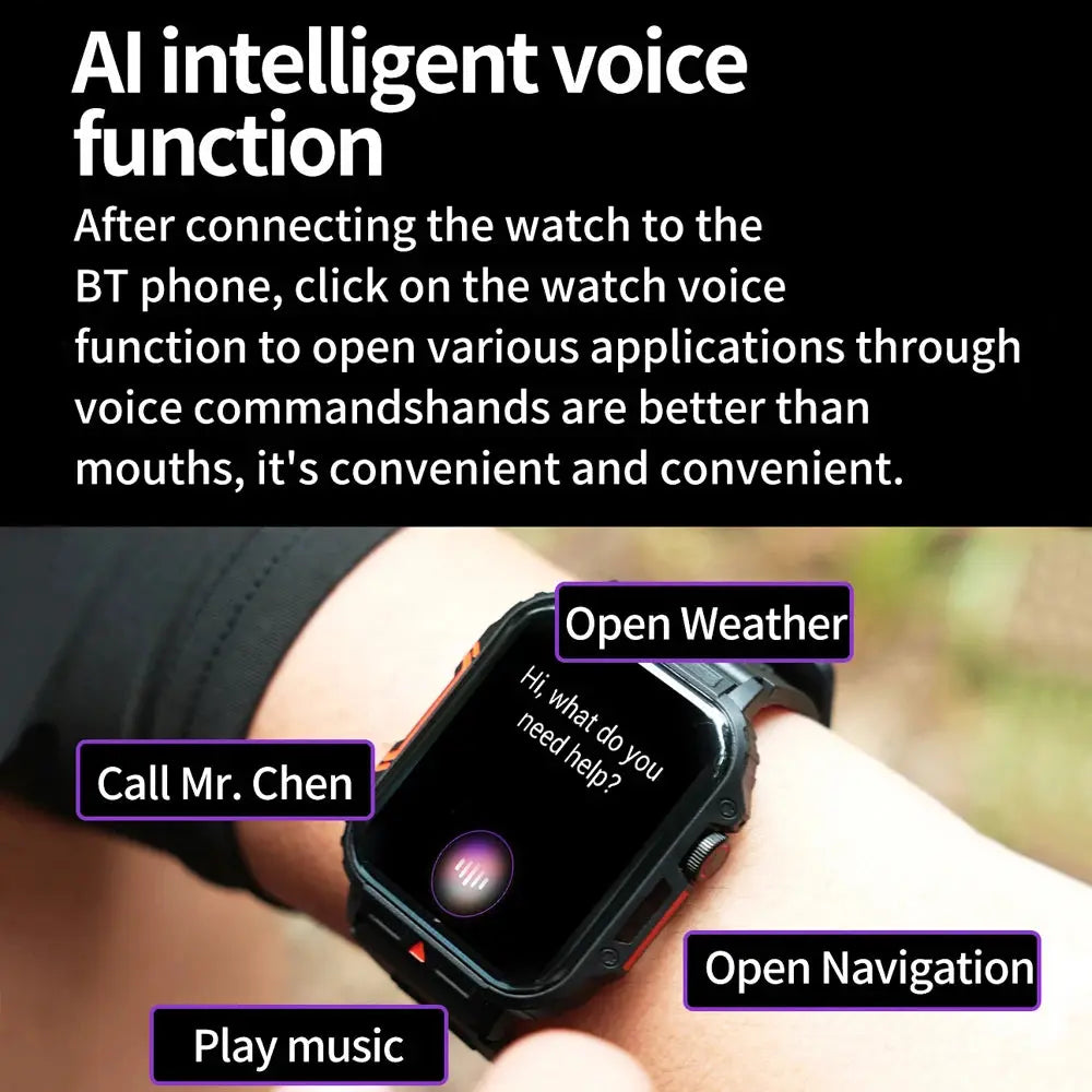 Outdoor Military Smartwatch – Rugged & Smart