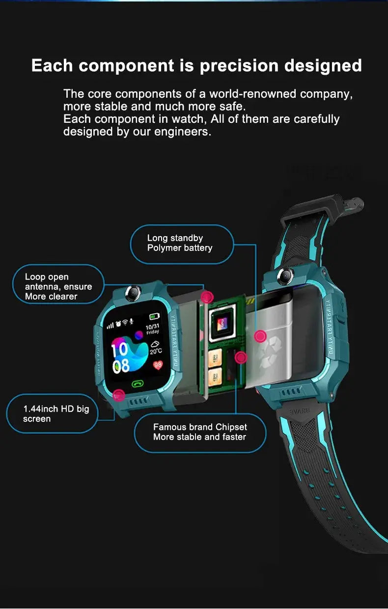"4G Kids Smart Watch" Sos Location Camera Children Mobile Phone Voice Smartwatch With Sim Card Children Smart Watches For Girl Boy Alcom Distribution
