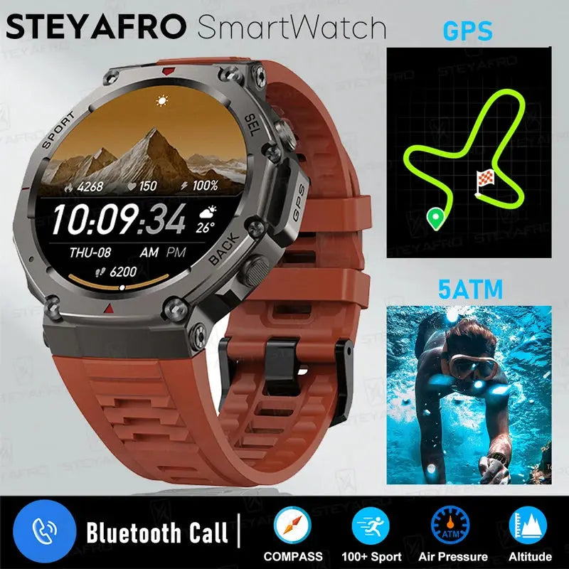 Rugged Military GPS Smartwatch for Men – Waterproof, AMOLED Display Alcom Distribution
