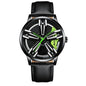 Men’s Racing Watch – Supercar Rim Design, Stainless Steel, Waterproof