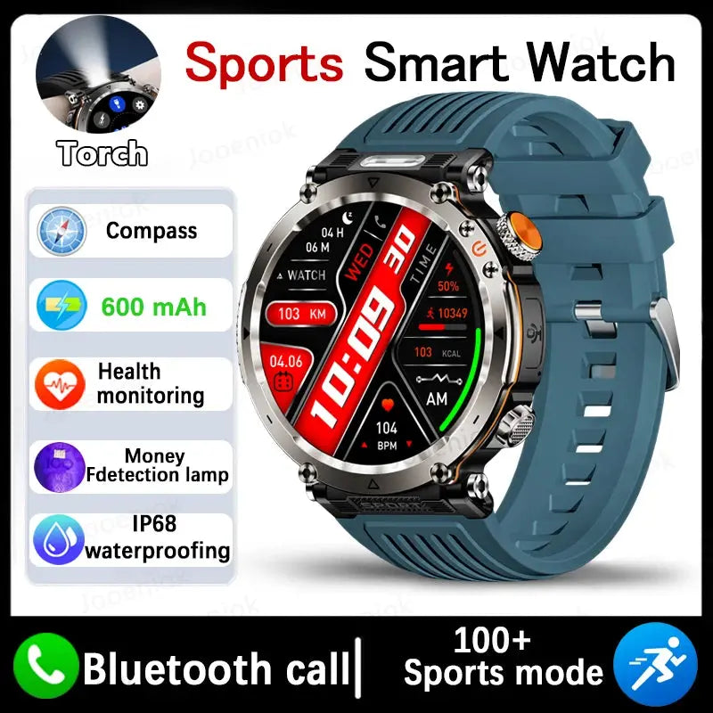 Alcom Distribution adventure smartwatch for men with health monitoring and a compass feature
