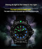 Alcom Distribution tactical luminous army watch black rugged bezel green and blue luminous dial