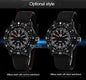 Alcom Distribution tactical luminous army watch dual black designs with red stitched and plain strap
