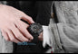 Alcom Distribution tactical luminous army watch on wrist with black rugged dial and silicone strap
