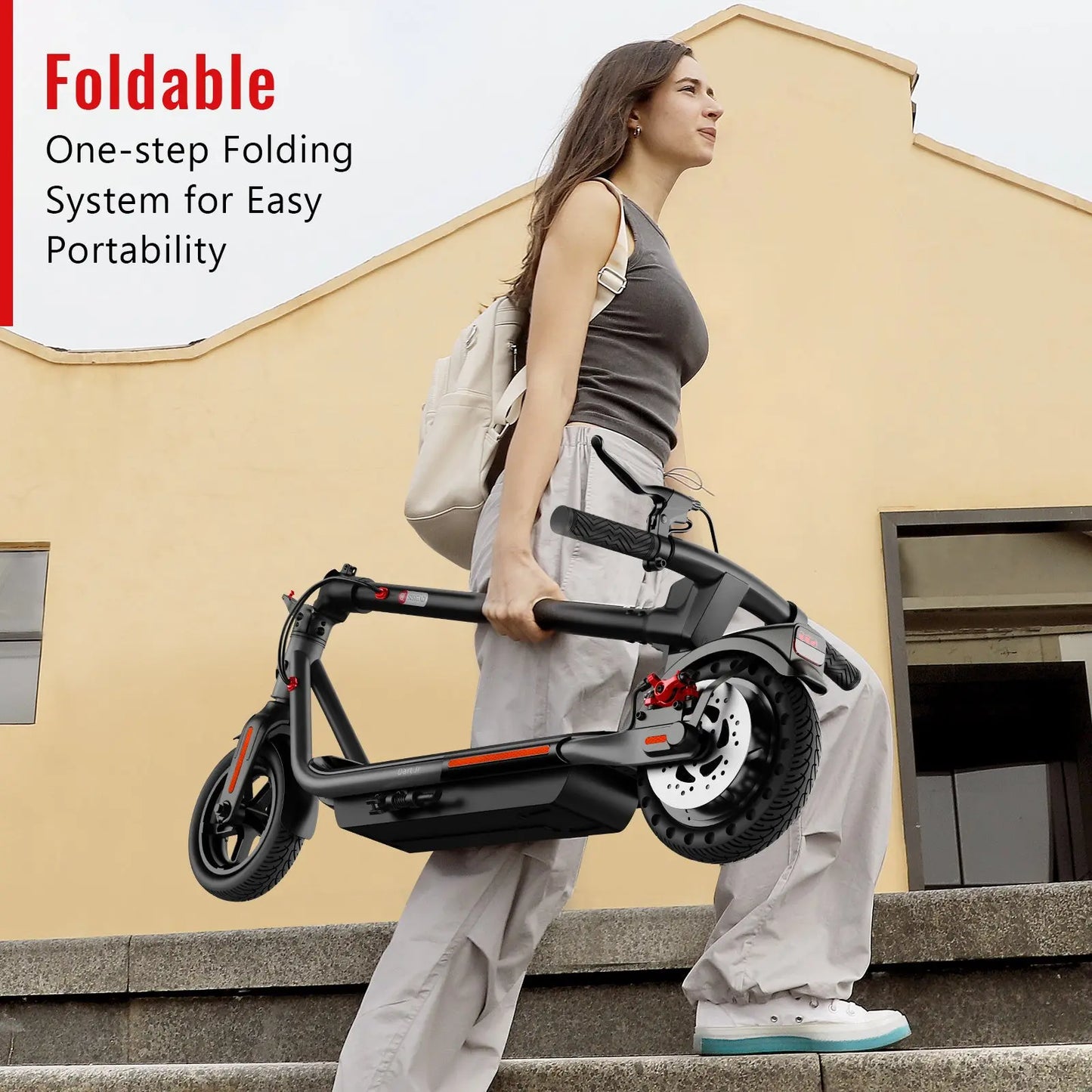 SISIGAD 300W Folding Electric Scooter with 8.5" Solid Tires, Electric Scooter with 15 Miles Long Range, 16MPH Speed Foldable Commuting E-Scooter for Adults Alcom Distribution