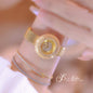 Alcom Distribution hot-selling ladies quartz watch gold mesh band jeweled bezel on wrist with bracelets