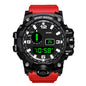 Alcom Distribution fitness ready digital watch with black case and red strap for sports and outdoor use