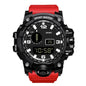Alcom Distribution fitness ready digital watch with black dial and red strap for sports