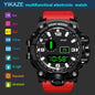 Alcom Distribution fitness ready digital watch with multifunctional electronic sport design and red strap