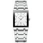 Alcom Distribution stainless steel rectangular dress luxury men's quartz watch with white dial