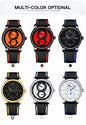 Alcom Distribution six color options of automatic mechanical sport watch for men with black straps and colored accents