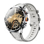 Alcom GPS smart watch fitness tracking with sleek design and world map face for active lifestyle