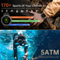 Alcom Distribution GPS smartwatch with long battery life showing sports tracking and 5ATM water resistance