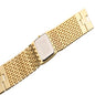 Alcom Distribution gold mesh bracelet quartz analog women's watch with rectangular caseback and clasp