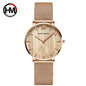 Hannah Martin rose gold watch with mesh band and minimalist dial by Alcom Distribution