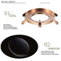 Hannah Martin rose gold watch dial and high-strength glass window with waterproof and corrosion resistance