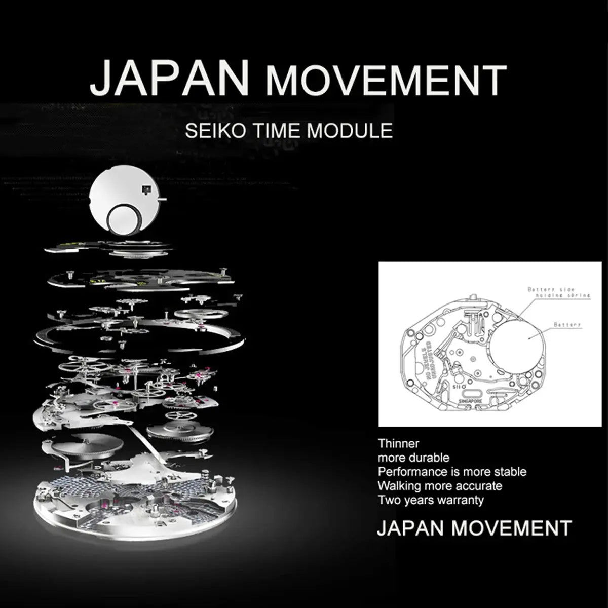 Hannah Martin rose gold watch featuring precise Japan movement Seiko time module and durable design