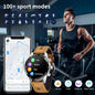 2024 waterproof smartwatch rugged by Alcom Distribution showing sport modes with man exercising in gym