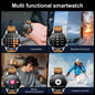 2024 waterproof smartwatch rugged by Alcom Distribution with calculator, weather, music, and camera control features