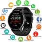 LIGE 2025 smartwatch waterproof in black with fitness tracking and health monitoring features