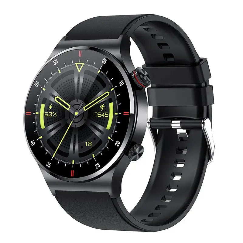 LIGE smart business watch with black round dial and silicone strap from Alcom Distribution