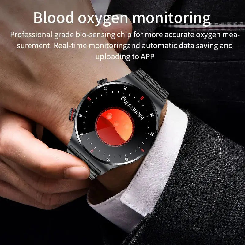 LIGE smart business watch with blood oxygen monitoring and bio-sensing chip on wrist by Alcom Distribution
