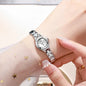 Alcom Distribution silver bracelet watch on wrist photo for rose gold ladies bracelet watch product listing
