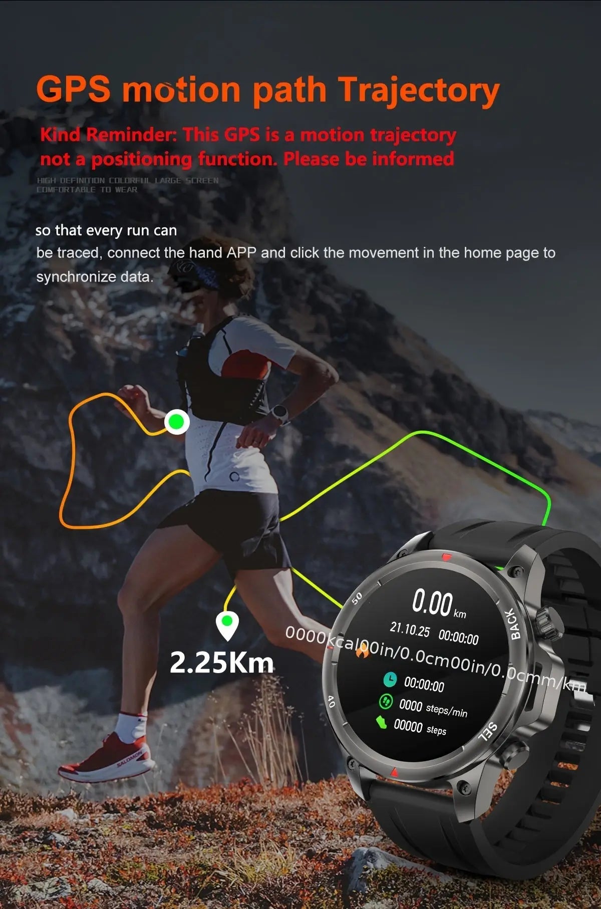 Men’s GPS Smartwatch – HD Display, NFC, Voice Assistant Alcom Distribution