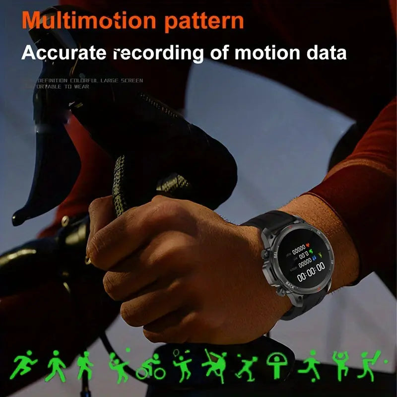 Alcom Distribution Men's GPS Smartwatch with Voice Assistant worn on wrist tracking cycling activity
