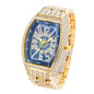 Alcom mens iced out watch silver black featuring a stylish diamond design and unique face