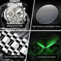 Classic multifunctional watches by Alcom Distribution with waterproof design stainless steel strap and luminous function