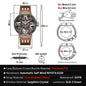 Timascus automatic watch with titanium case and fluororubber strap waterproof 5ATM