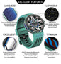 Timascus automatic watch with titanium case, fluororubber strap, luminous dial, and unique ID