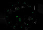 Timascus automatic watch glowing green luminous markers in dark